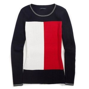 Tommy Hilfiger Color Block Crew Neck Sweater